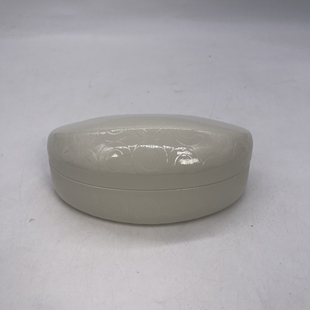 White Coach Hard Eye Glasses Case Only Clean Good Condition